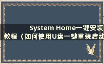 System Home一键安装教程（如何使用U盘一键重装启动System Home）